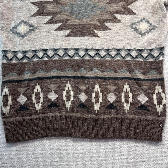 American Eagle Aztec Geometric‎ Pattern Crew Neck Knit Sweater Women L - Picture 3 of 16